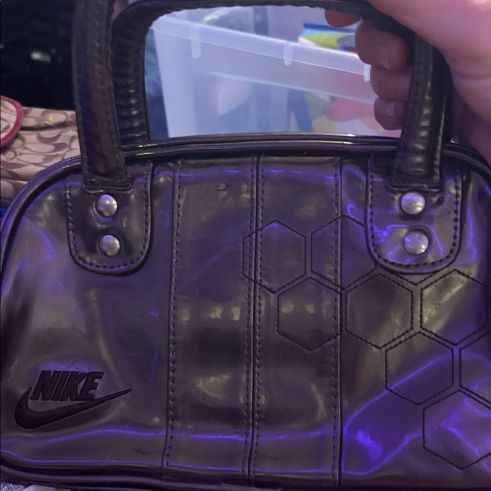 COPY - Nike Brown Mini Bag with Textured Design